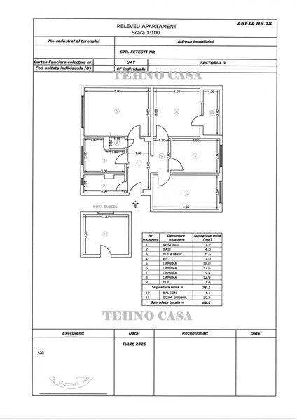 Titan, 550 m de Metrou 1 Decembrie | 4 camere, 90mp, 2/4, bloc reabilitat